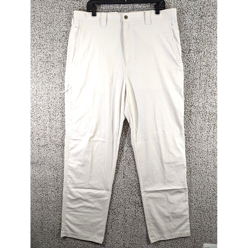 Coolibar Pants Men's Size 40x32  Ivory UPF‎ 50+ Outdoors Hiking Active Sports